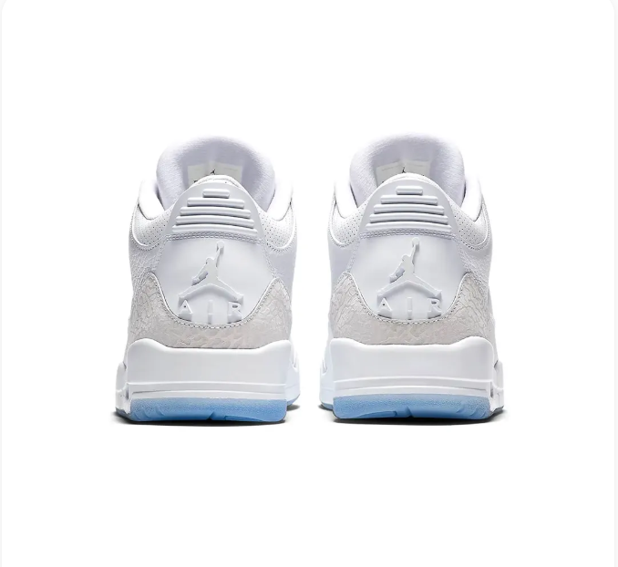 White Sneakers with Tonal Textured Overlays & Icy Blue Soles
