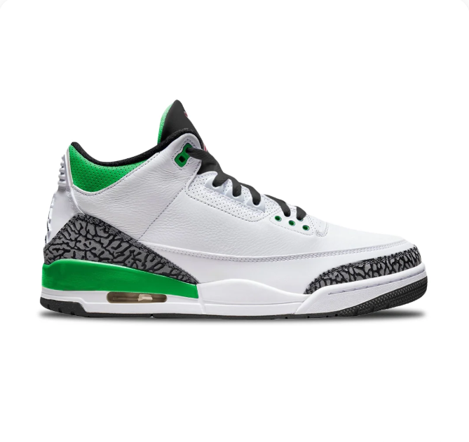 White & Green Sneakers with Grey Elephant-Print Overlays