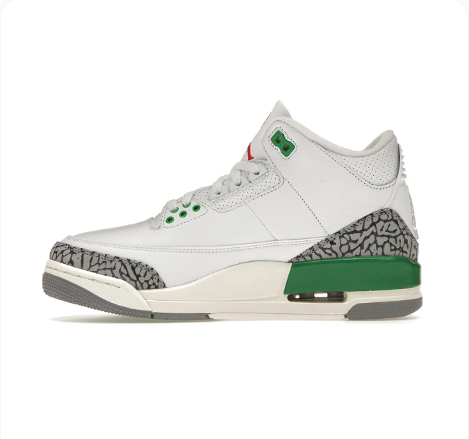 White & Green Sneakers with Grey Elephant-Print Overlays