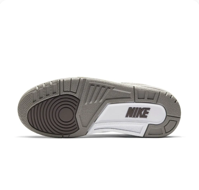 White & Grey Sneakers with Textured Overlays & Cream Accents