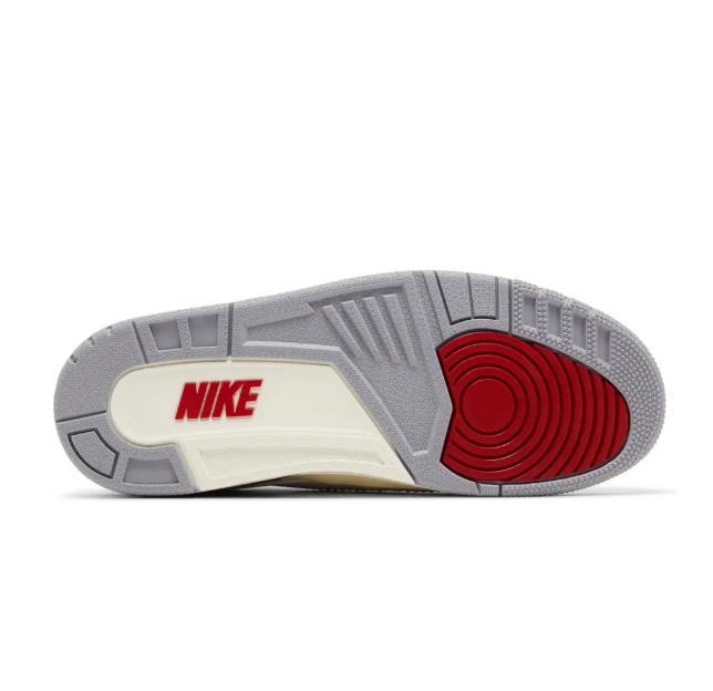 White & Red Low-Top Sneakers with Cream Midsoles