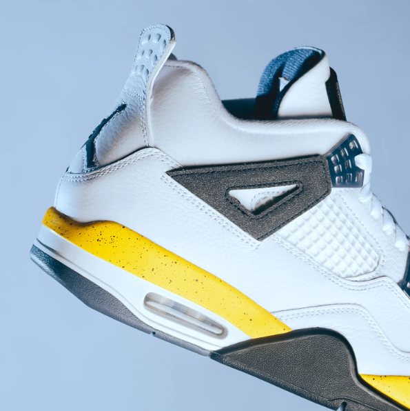 White & Yellow Sneakers with Speckled Midsoles & Dark Accents
