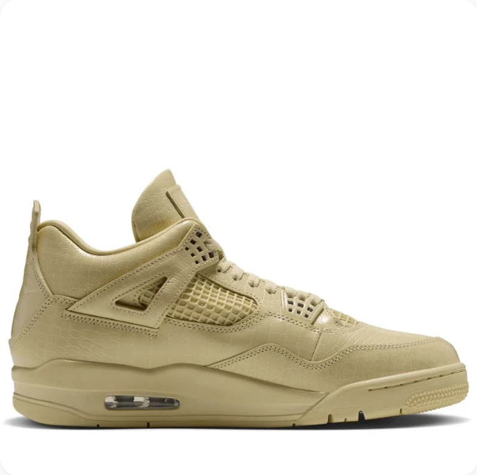 Sand Beige Sneakers with Tonal Grid Panels & Matching Soles