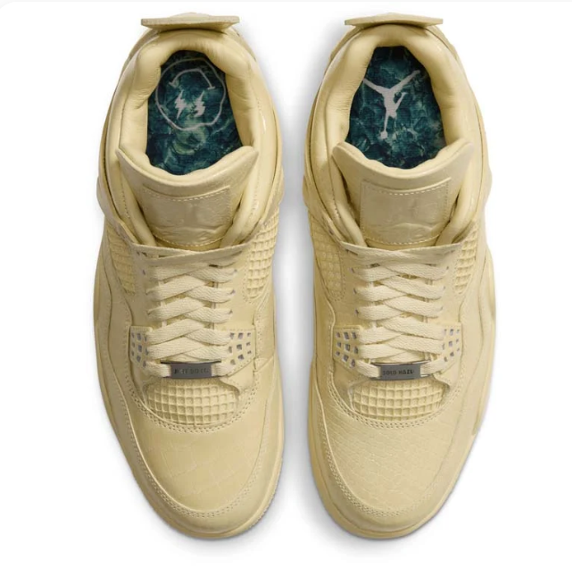 Sand Beige Sneakers with Tonal Grid Panels & Matching Soles