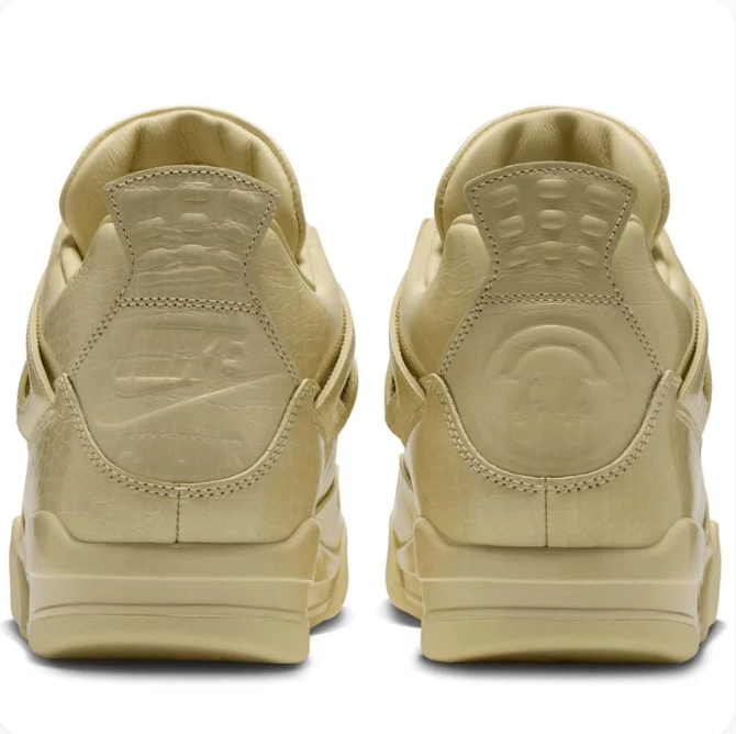 Sand Beige Sneakers with Tonal Grid Panels & Matching Soles