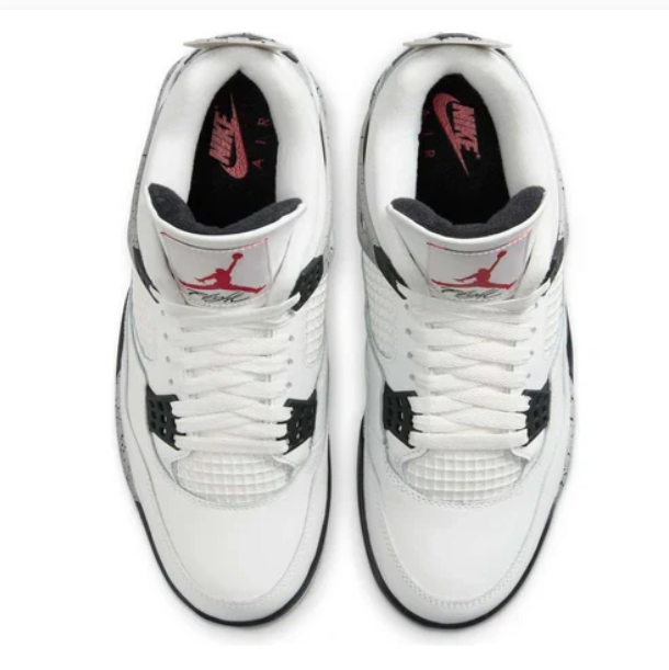 White Sneakers with Grey Speckled Accents & Black Eyelets