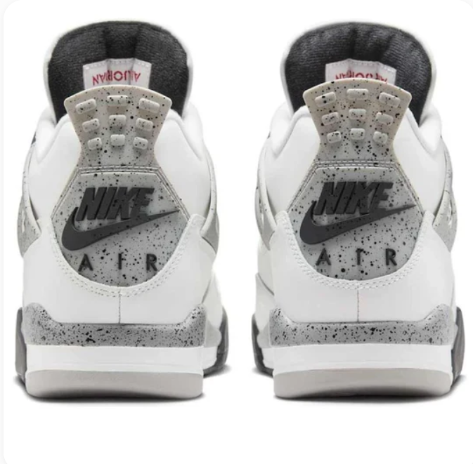 White Sneakers with Grey Speckled Accents & Black Eyelets