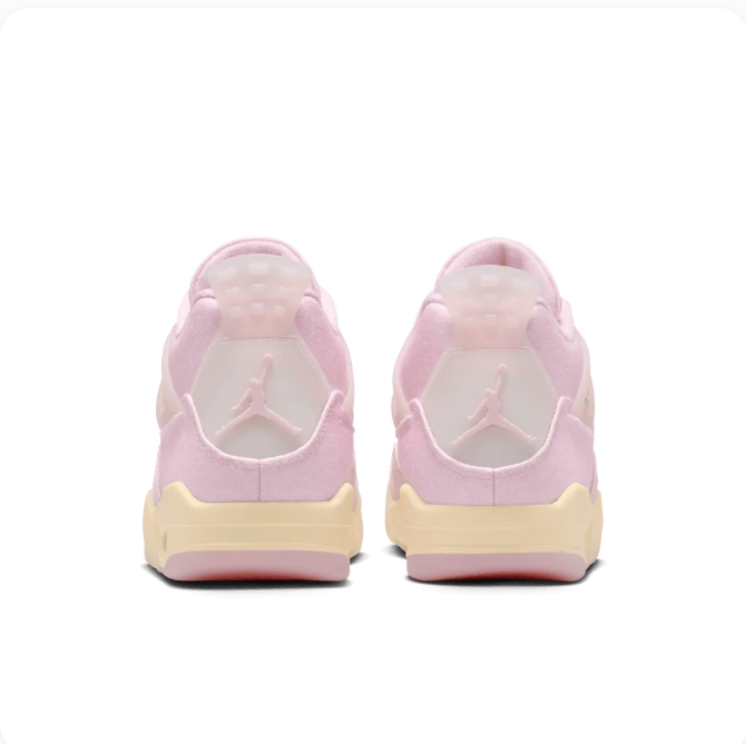 Pastel Pink Sneakers with Cream Laces & Pale Yellow Soles