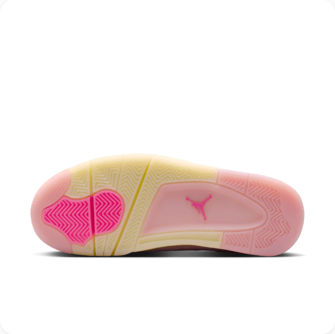 Pastel Pink Sneakers with Cream Laces & Pale Yellow Soles