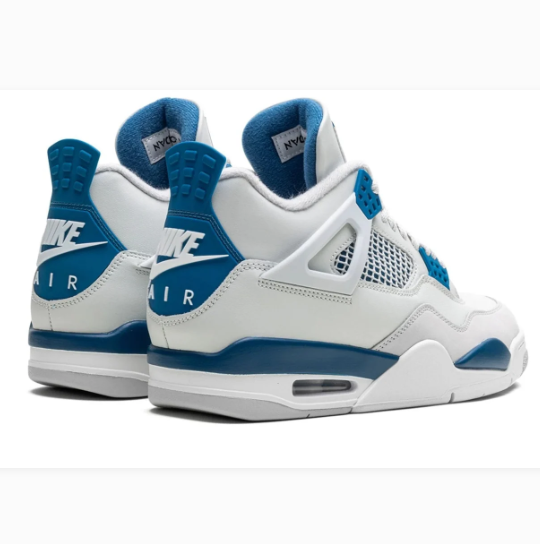 White & Teal Blue Sneakers with Grid Panels & Grey Soles