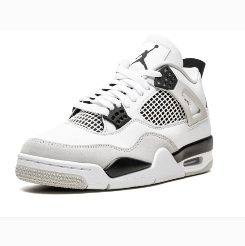 White & Black Sneakers with Light Grey Overlays & Grid Panels