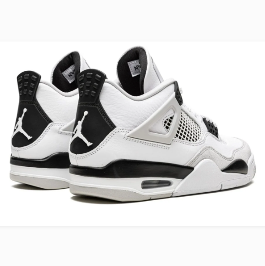 White & Black Sneakers with Light Grey Overlays & Grid Panels