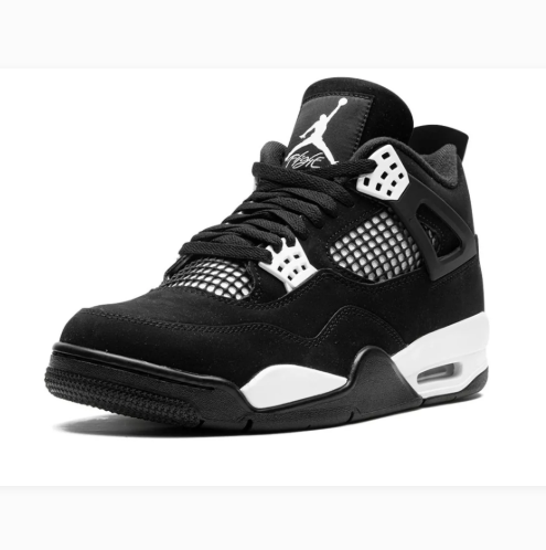 Black Sneakers with White Eyelets & Contrasting Grid Panels