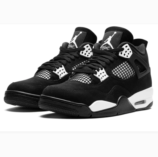 Black Sneakers with White Eyelets & Contrasting Grid Panels
