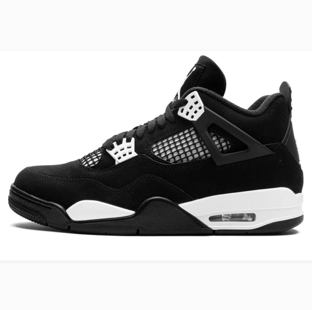 Black Sneakers with White Eyelets & Contrasting Grid Panels