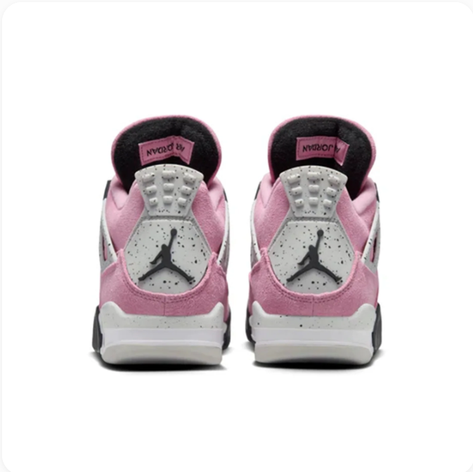 Pink Sneakers with Grey Speckled Accents & Black Eyelets
