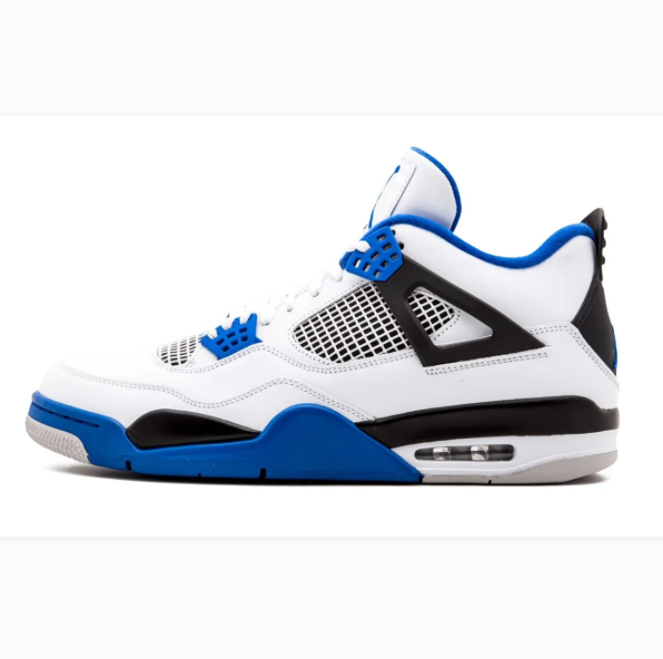 White & Blue Sneakers with Black Lace Wings & Grid Panels