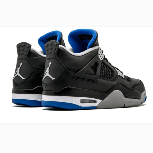 Black & Grey Sneakers with Blue Accents & Grid Panels