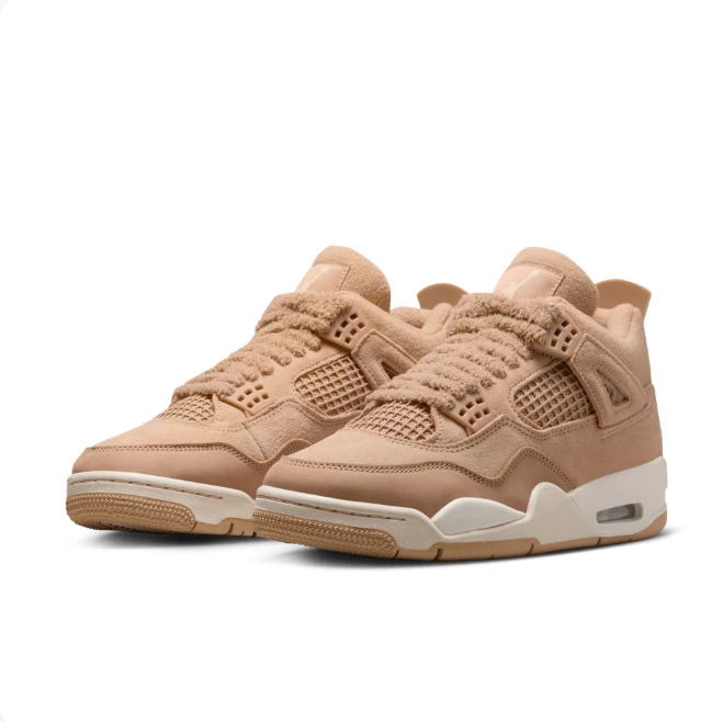Sand Beige Sneakers with Textured Laces & Cream Midsoles