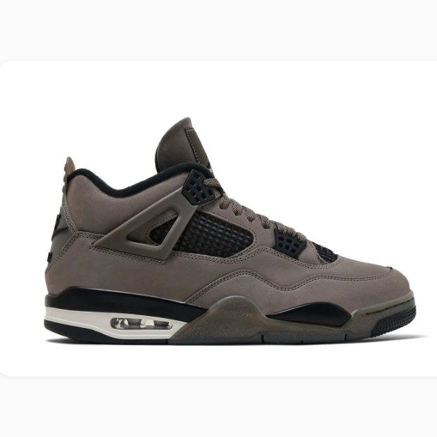 Taupe Grey Sneakers with Black Grid Panels & Cream Midsole Accents