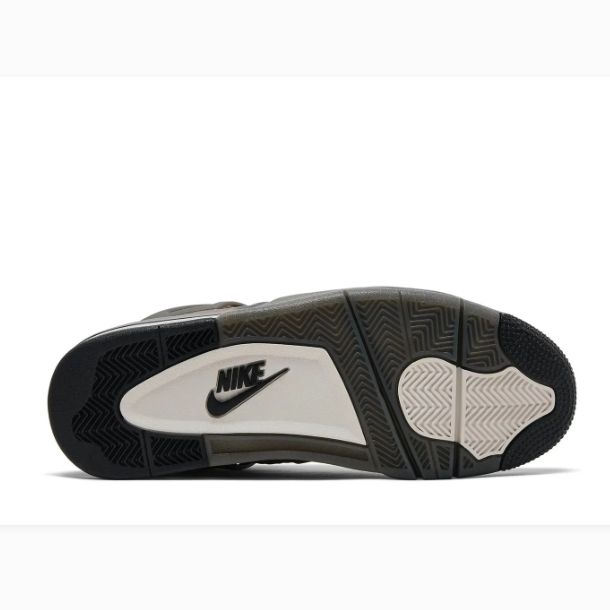 Taupe Grey Sneakers with Black Grid Panels & Cream Midsole Accents