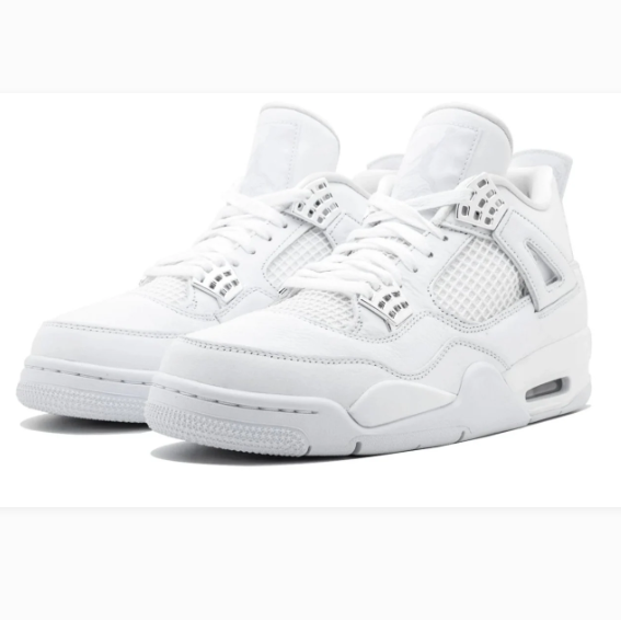 White Sneakers with Silver-Tone Eyelets & Tonal Grid Panels