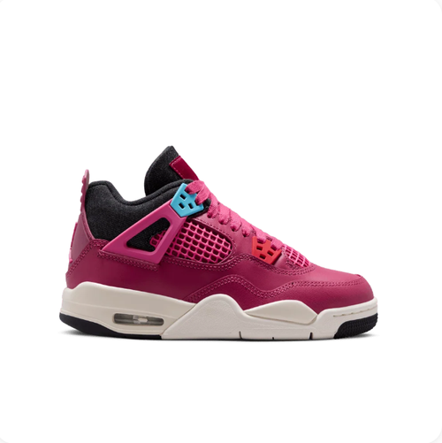 Berry Pink Sneakers with Turquoise Eyelets & Cream Soles