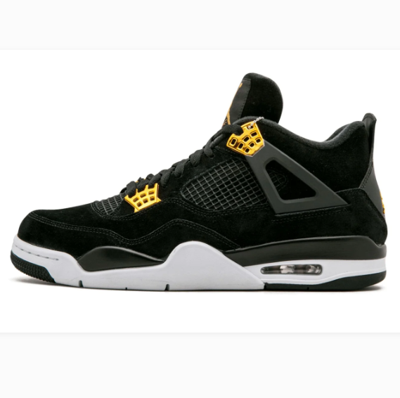 Black Sneakers with Gold-Tone Eyelets & White Midsole Accents