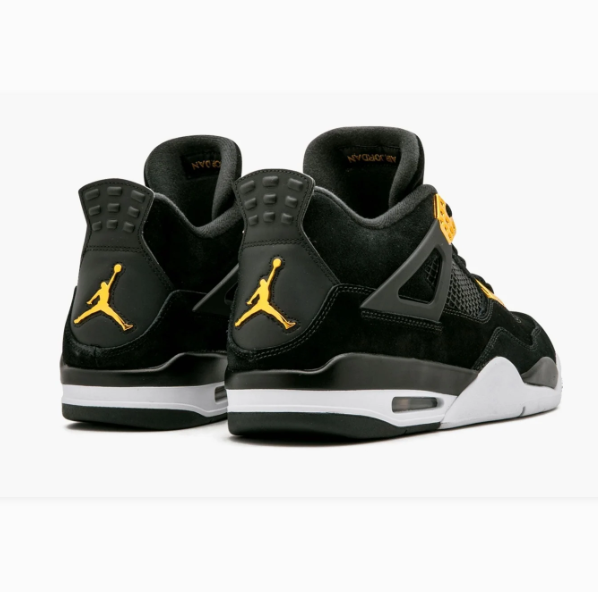 Black Sneakers with Gold-Tone Eyelets & White Midsole Accents