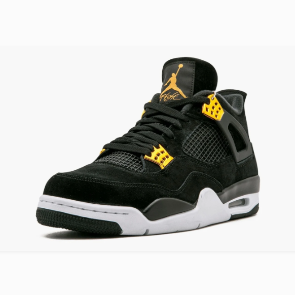 Black Sneakers with Gold-Tone Eyelets & White Midsole Accents