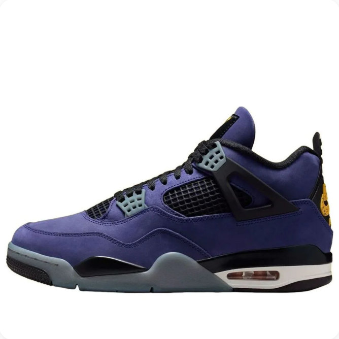 Deep Purple Sneakers with Grey Eyelets & Yellow Accents