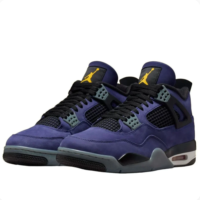 Deep Purple Sneakers with Grey Eyelets & Yellow Accents