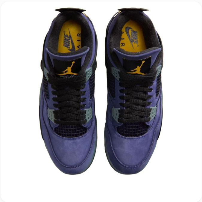 Deep Purple Sneakers with Grey Eyelets & Yellow Accents