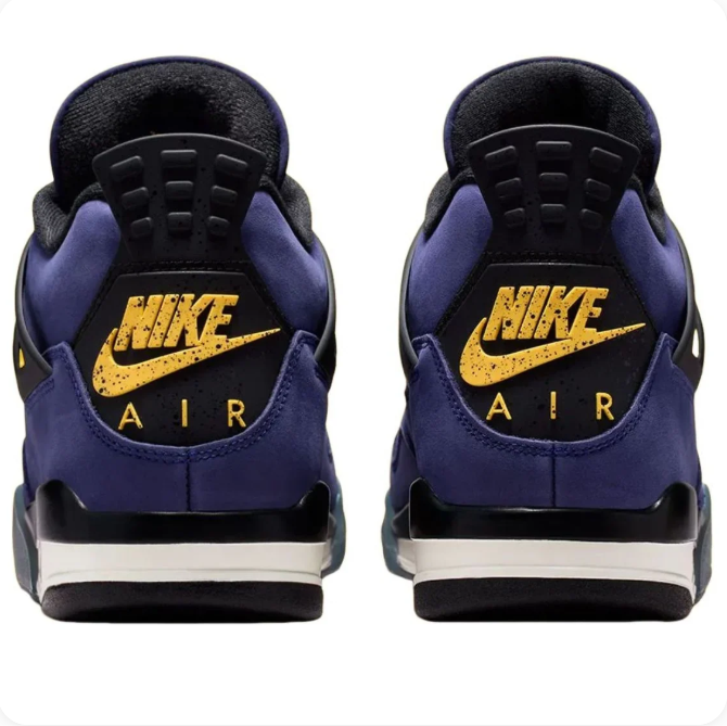 Deep Purple Sneakers with Grey Eyelets & Yellow Accents