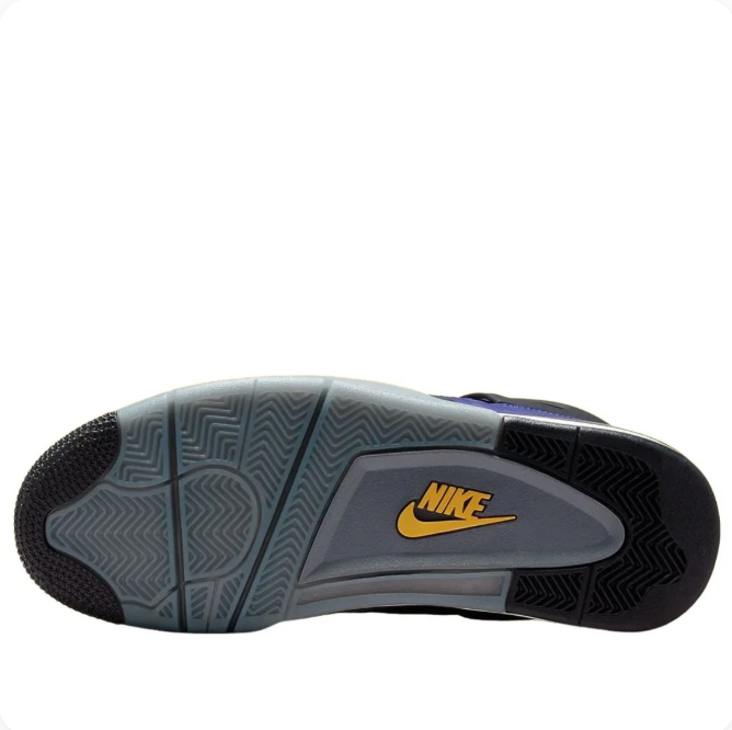Deep Purple Sneakers with Grey Eyelets & Yellow Accents