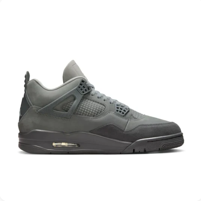 Grey Sneakers with Tonal Grid Panels & Charcoal Soles
