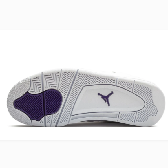 White Sneakers with Purple Eyelets & Tonal Grid Panels