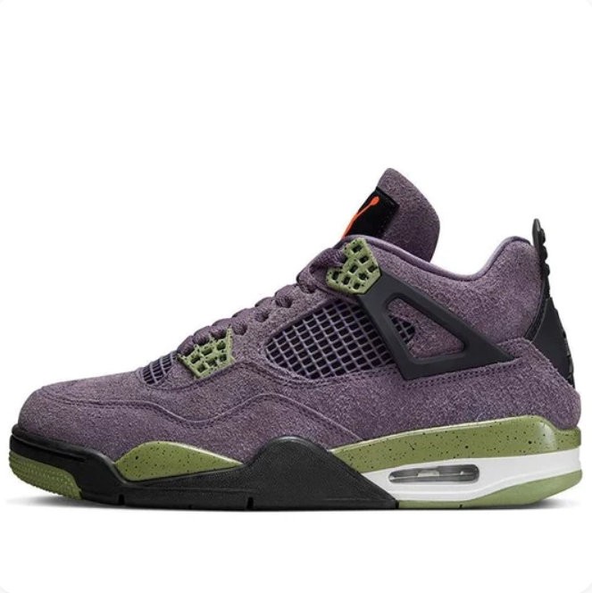 Muted Purple Sneakers with Olive Green Accents & Speckled Midsoles