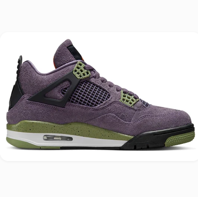 Muted Purple Sneakers with Olive Green Accents & Speckled Midsoles
