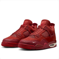 Brick Red Sneakers with Tonal Grid Panels & Cream Heel Accents