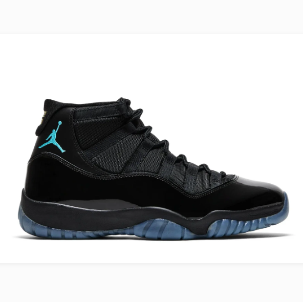 Black High-Top Sneakers with Glossy Overlays & Icy Blue Soles