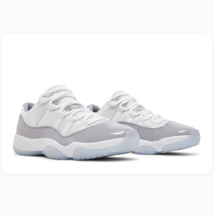 White & Grey Low-Top Sneakers with Glossy Overlays & Icy Blue Soles