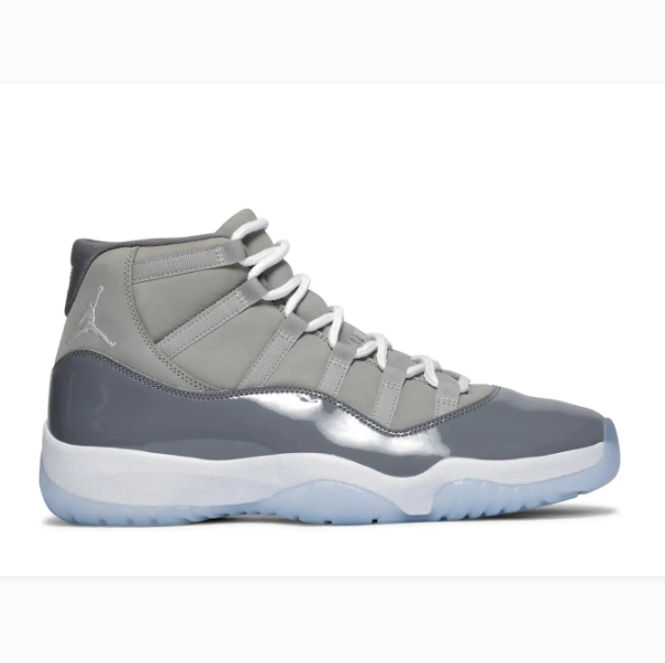 Grey High-Top Sneakers with Glossy Overlays & Icy Blue Soles