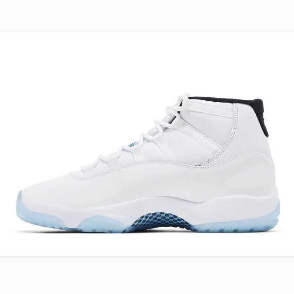 White High-Top Sneakers with Light Blue Accents & Icy Blue Soles
