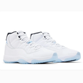 White High-Top Sneakers with Light Blue Accents & Icy Blue Soles