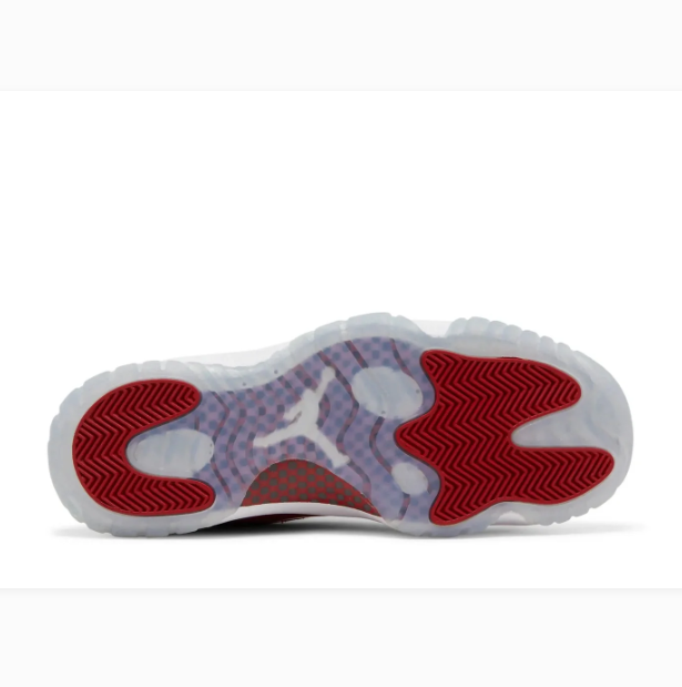 White & Red High-Top Sneakers with Glossy Overlays & Icy Soles