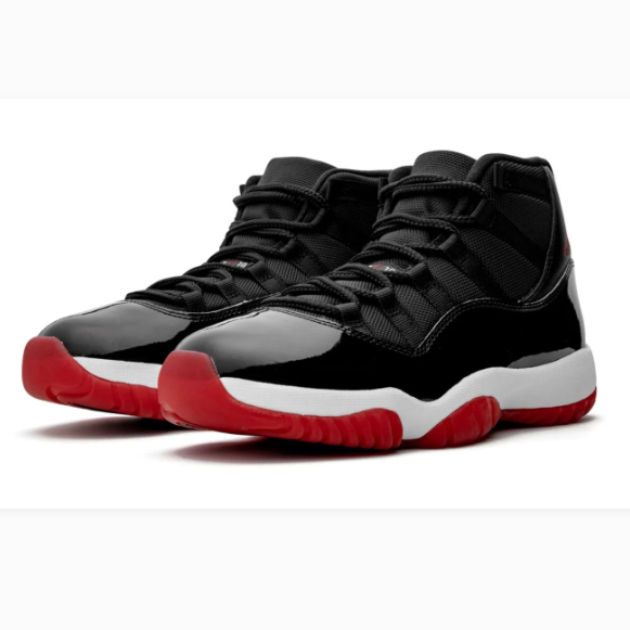 Black High-Top Sneakers with Glossy Overlays & Red Soles