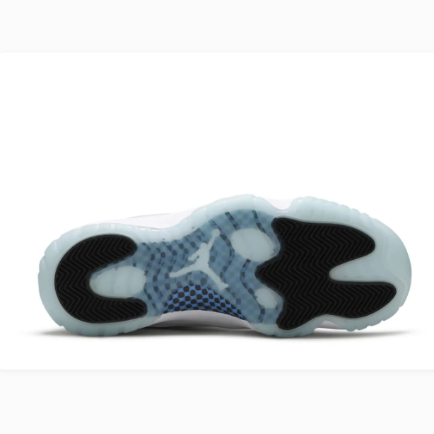 White Low-Top Sneakers with Black Collar Trim & Icy Blue Soles
