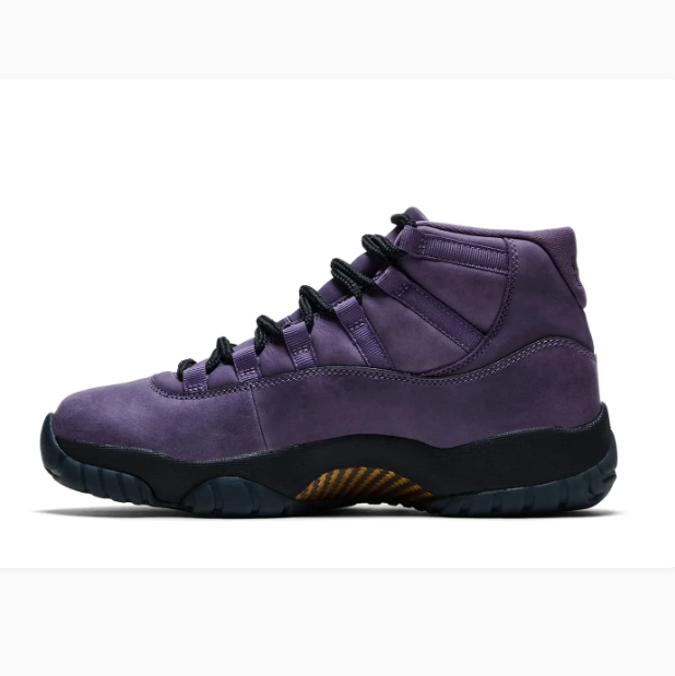 Purple High-Top Sneakers with Black Soles & Pink Tread Accents