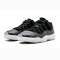 Black Low-Top Sneakers with Glossy Patterned Overlays & White Midsoles